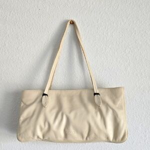 Desmo Vintage East West Bag Cream Women's 100% Soft Leather Shoulder Bag